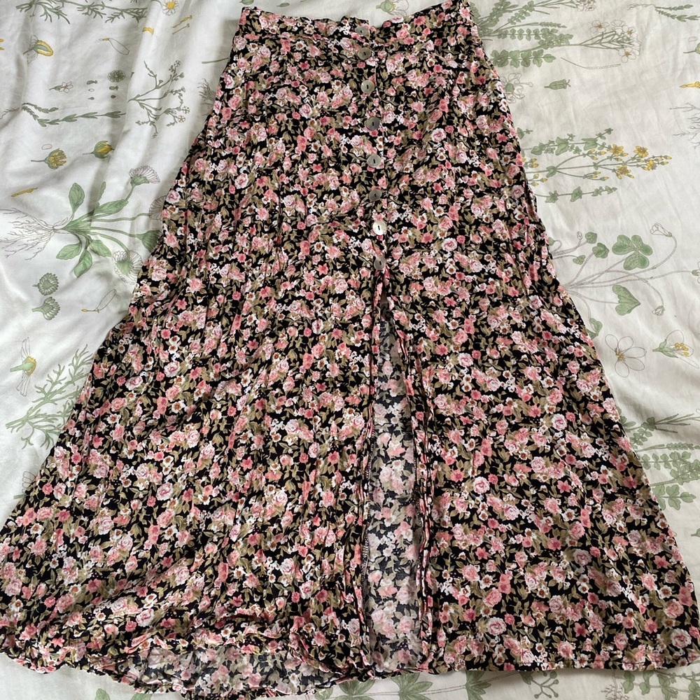 Vintage Floral Maxi Skirt